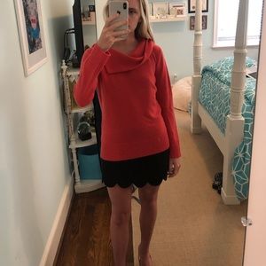 TSE 100% cashmere coral cowl neck sweater